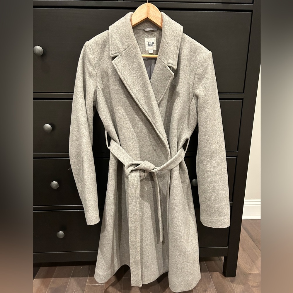 GAP Maternity Wool Blend Wrap Coat